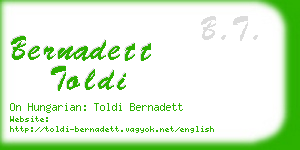 bernadett toldi business card